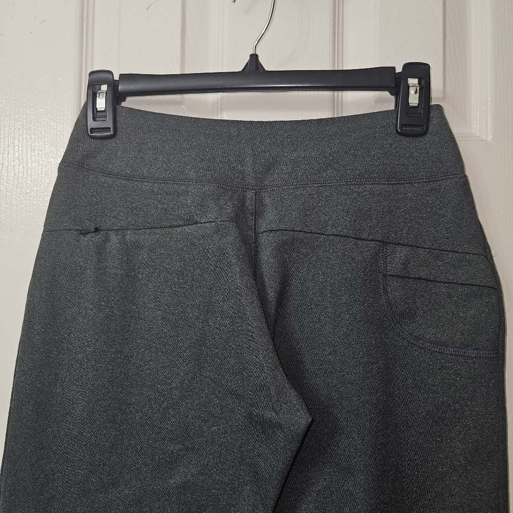 LANDS' END Stretch Pull On Athleiture Gray Wide Leg Crap Pants Size XS/P (2-4) - Picture 4 of 5